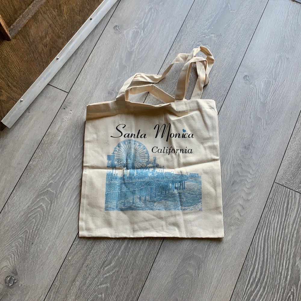 Santa Monica California tote bag